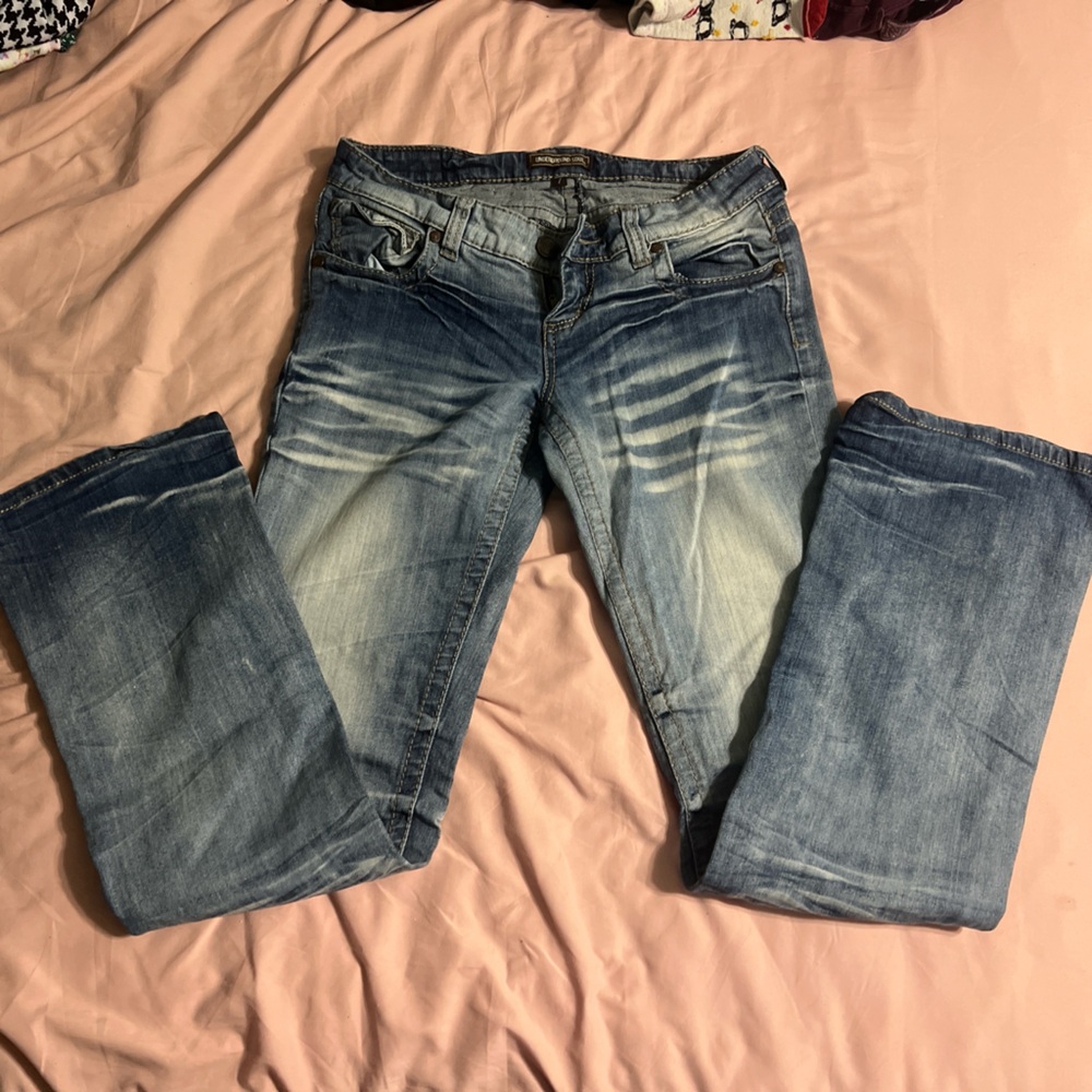 Low Rise Light Wash Blue Denim Jeans